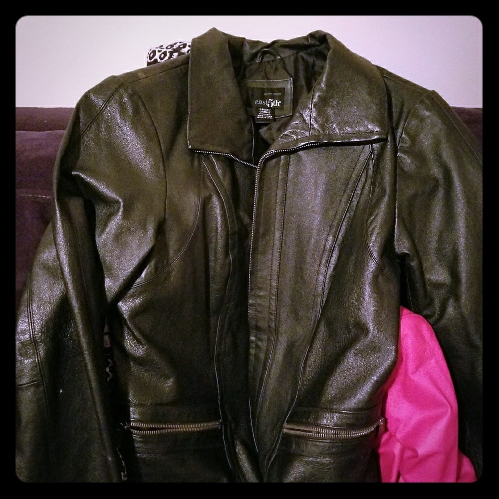 Black leather jacket
